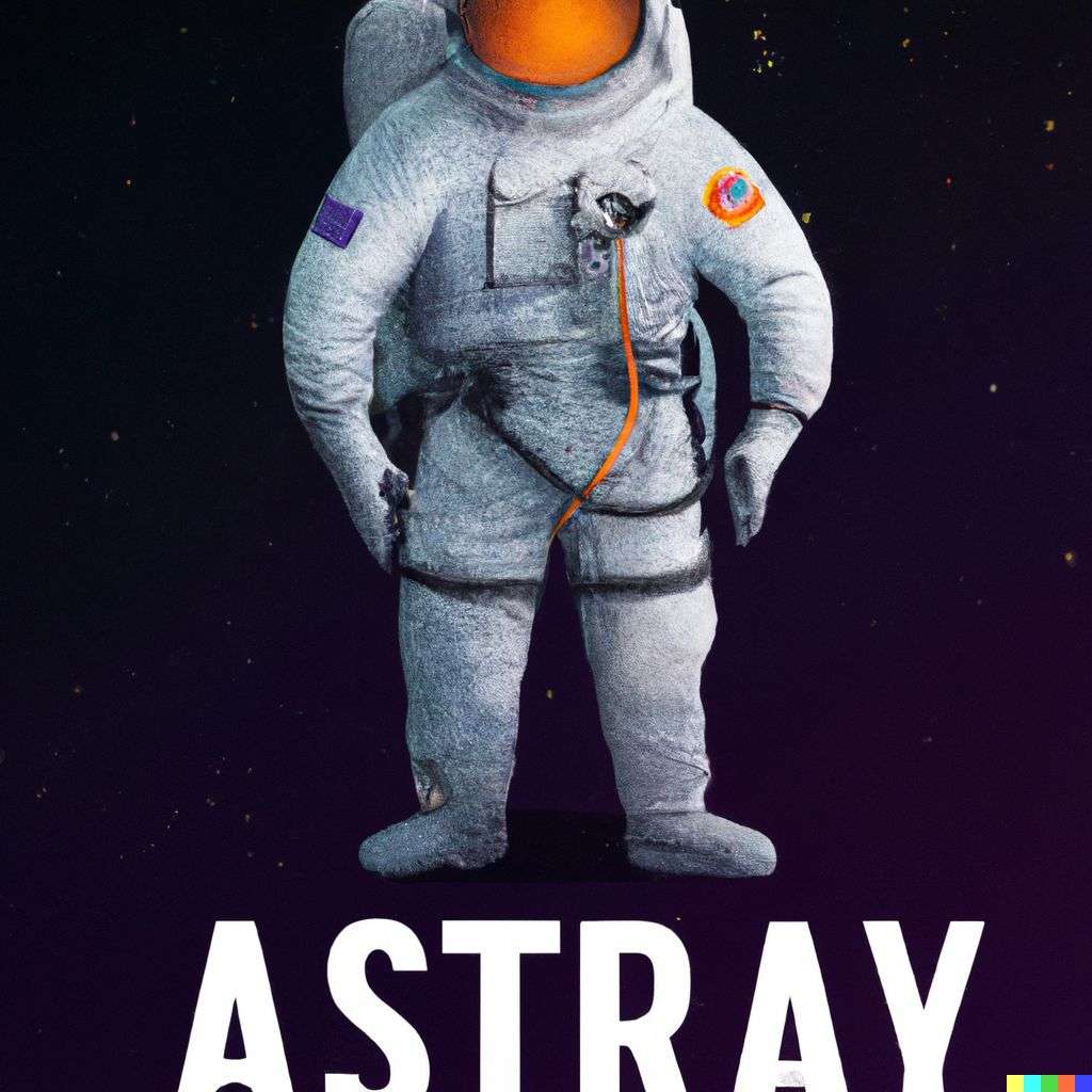 an astronaut, promotional poster for a Pixar movie